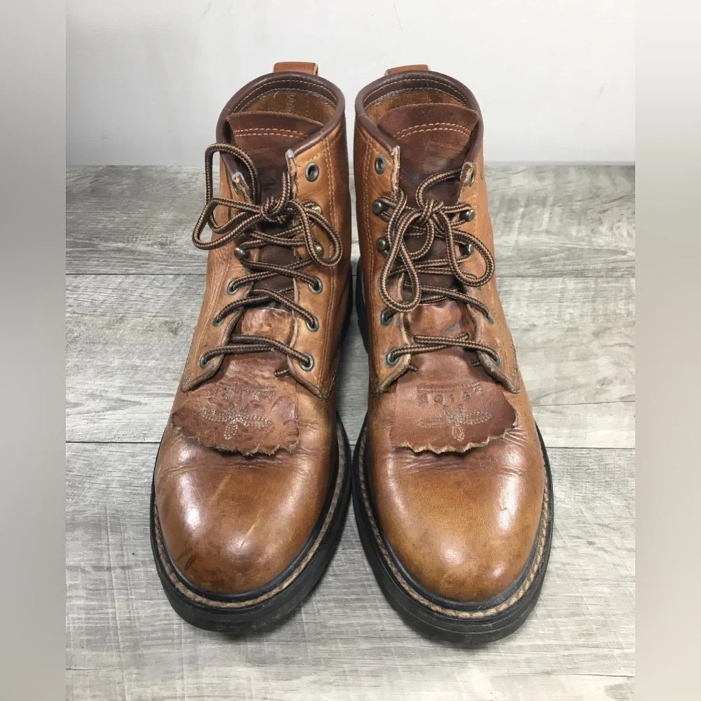 Ariat Women’s Cascade ATS Lace Up Work Boots Roper Kiltie 31080 Vintage Size 7.5 - Picture 4 of 11